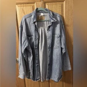 Classic Light Blue Denim Shirt Jacket - Men